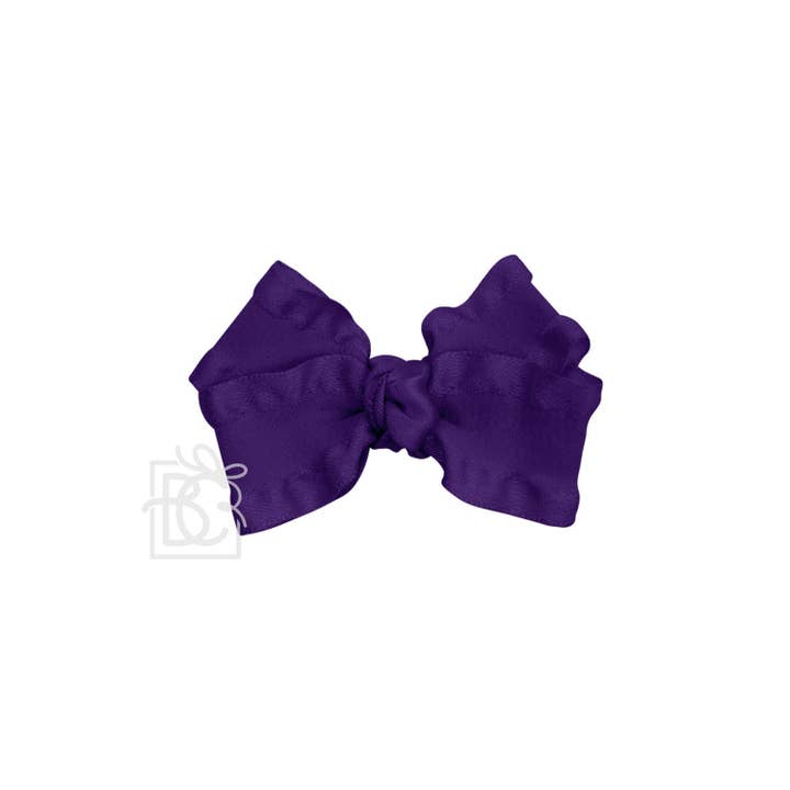 Beyond Creations, LLC - Wholesale Hair Bow - Kids - DOUBLE RUFFLE BOW ON CLIP78