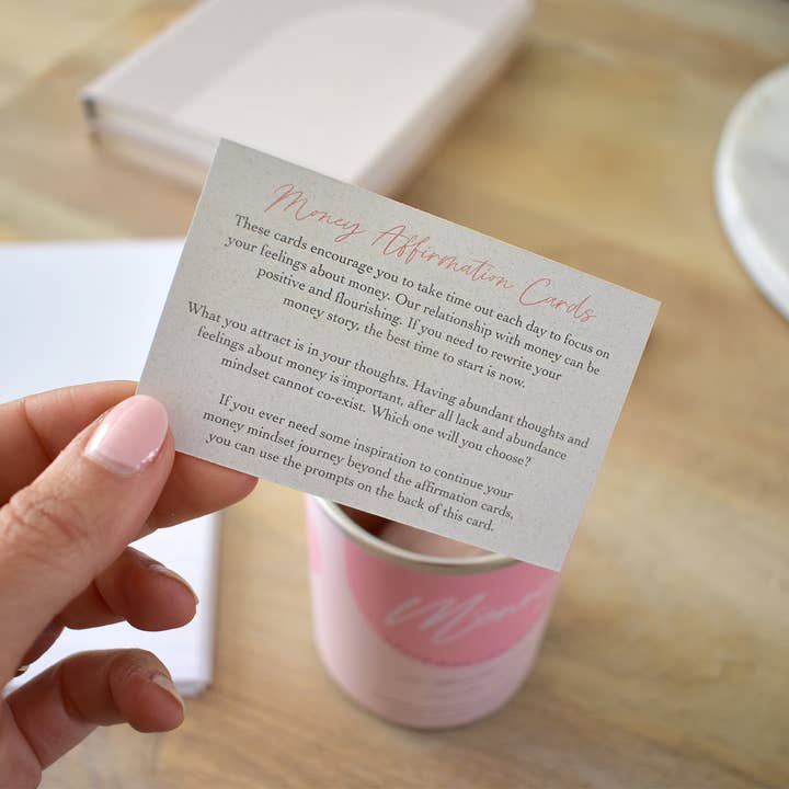 Três Paper Co - Wholesale Stationery/Notecard Set - Money Affirmation Cards Tin4