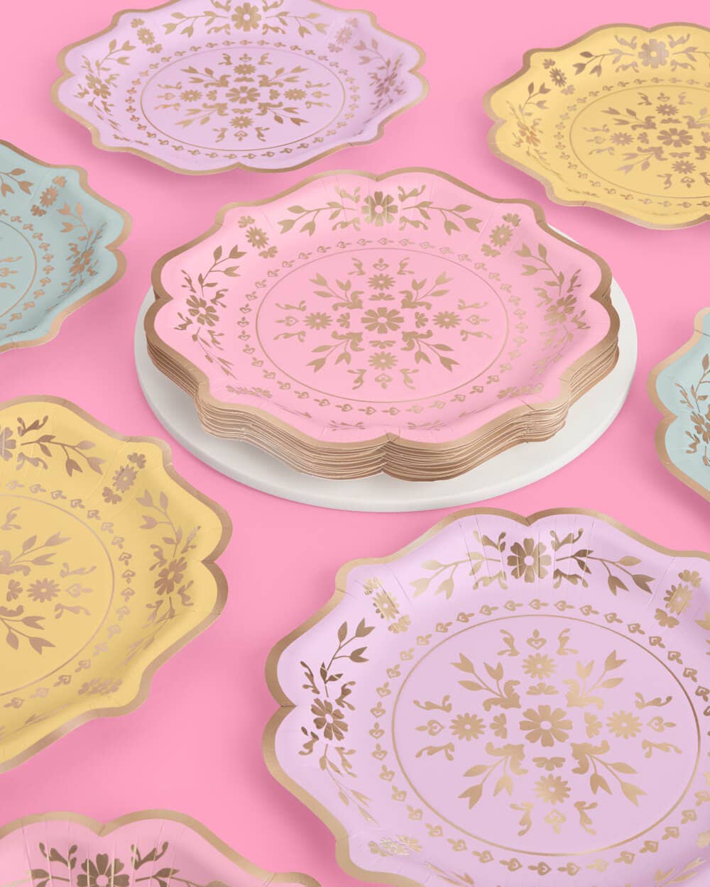 xo, Fetti - Wholesale Disposable Plate - Party Pastel China Plates, Bday Decorations, Garden Party2