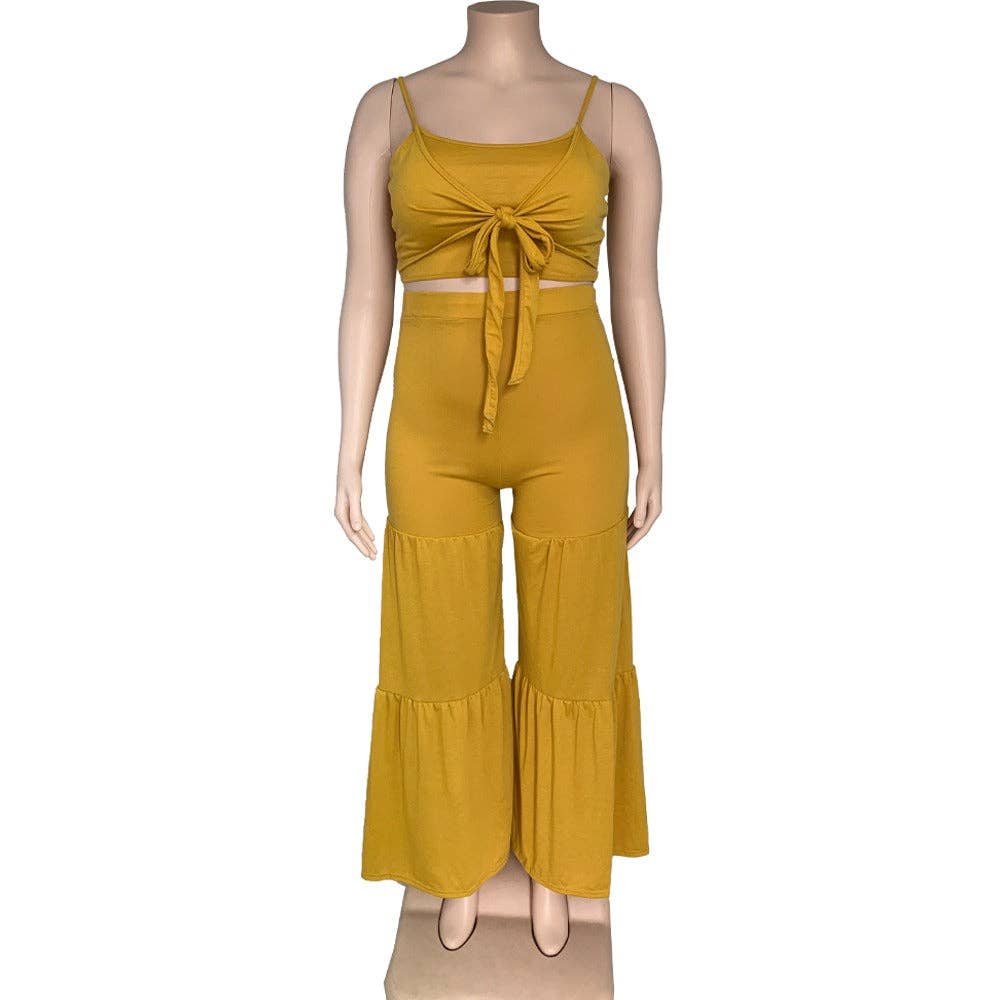 VIGOR - Wholesale Top & Pant Set (NOT Loungewear) - Women's - Trendy casual plus size women clothes clothing summer tank1