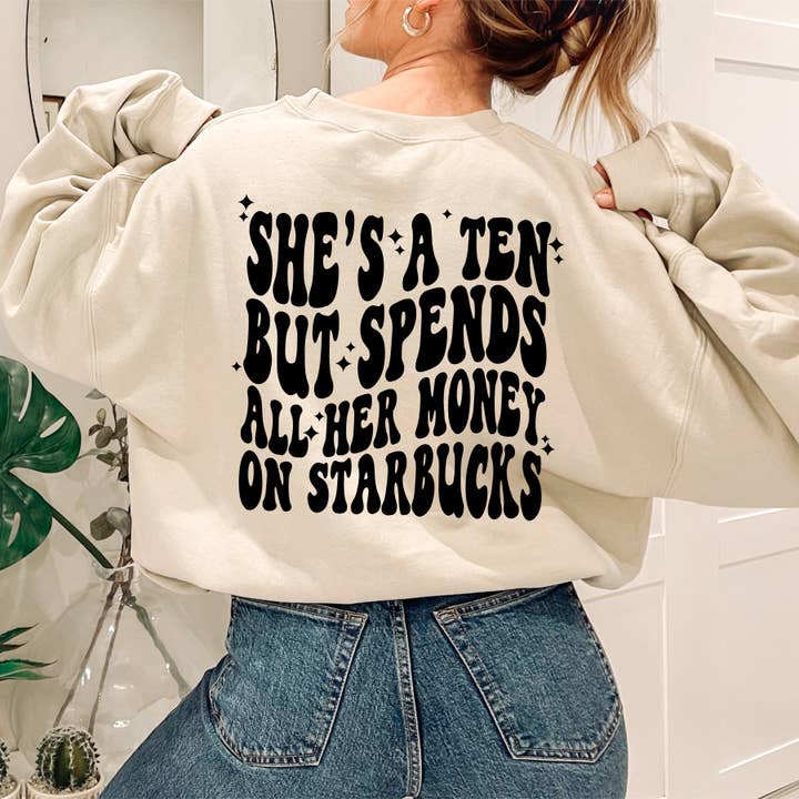 Elle a dix ans mais dépense tout son argent dans un sweat-shirt Starbucks pour la vente par Great Tees