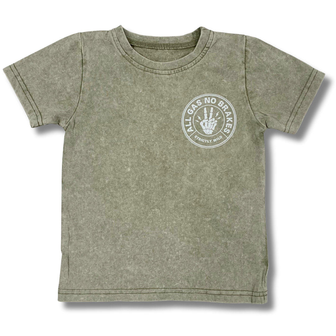 Strictly Wild - Wholesale Screen Printed T-Shirt - Kids - All Gas No Brakes T-Shirt1