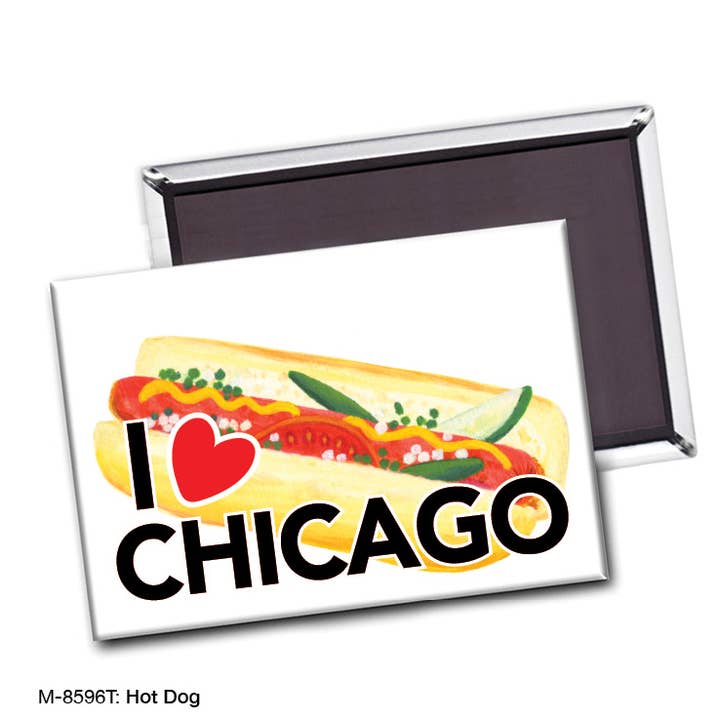 Printed Canvas - Wholesale Magnet - Hot Dog, Magnet (M-8596T)