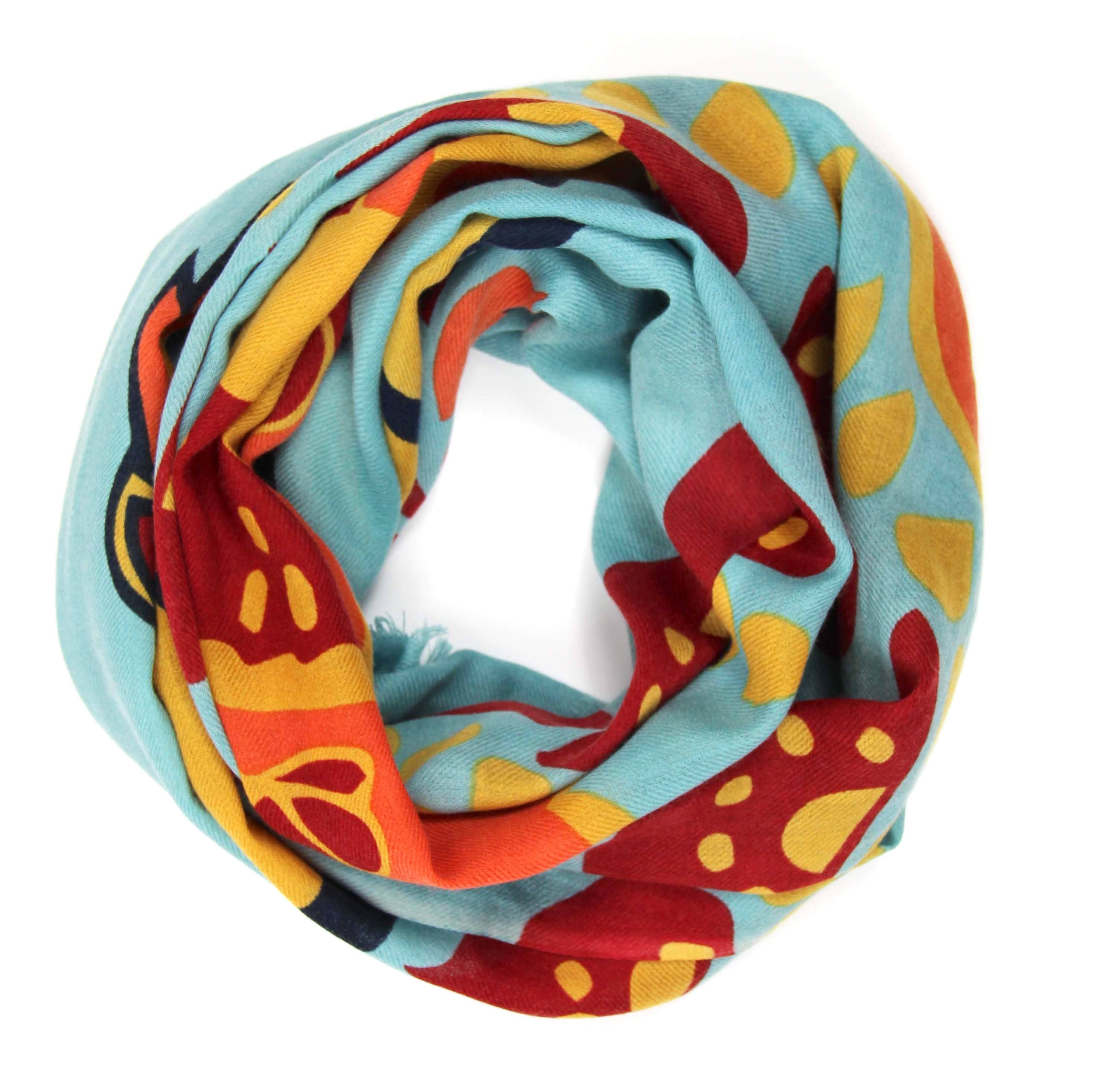 Les Belles Vagabondes - Wholesale Scarf - Women's - Goya Turquoise Wool Scarf1