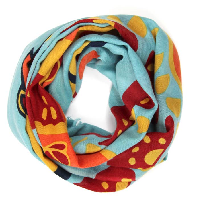 Les Belles Vagabondes - Wholesale Scarf - Women's - Goya Turquoise Wool Scarf1