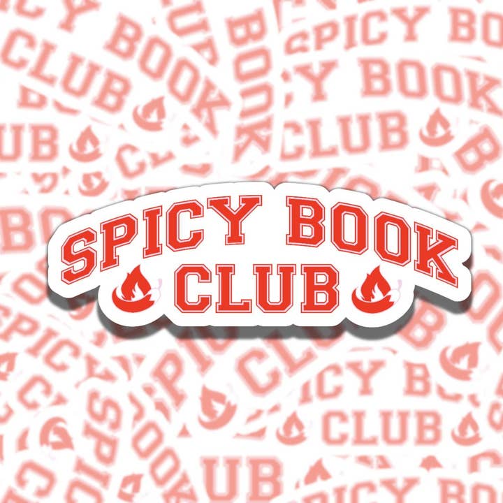 Spicy Book Club Vinyl-Aufkleber, Rot, Varsity Reading für den Großhandel von Sticky Sadness Designs