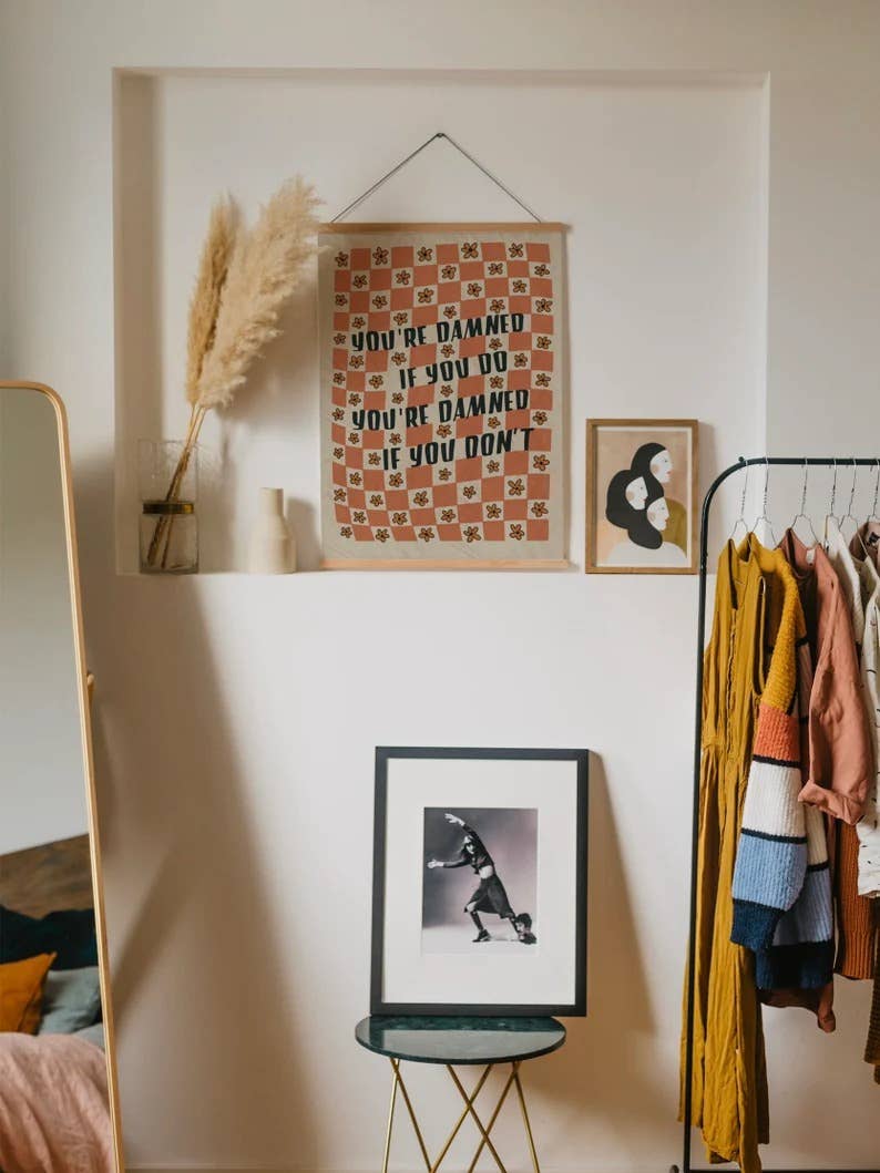 Molly Illustration - Wholesale Art Print - Damned If You Do Typography Art Print Wall Decor 9x12 inches1