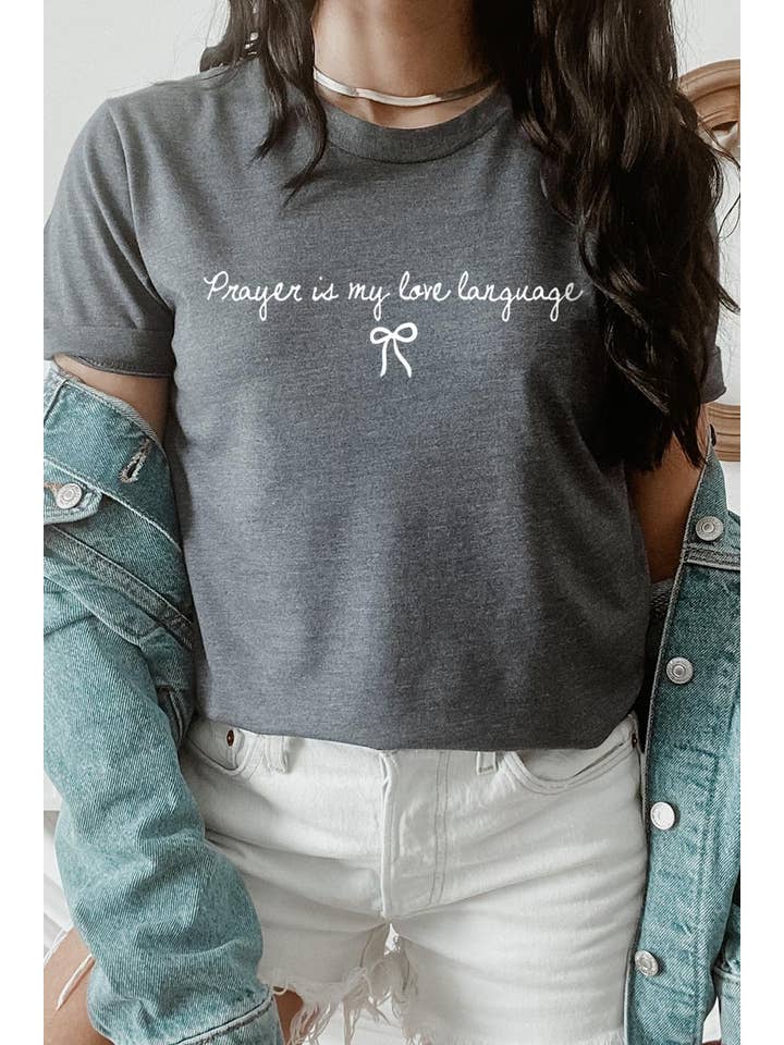 COLORBEAR - Wholesale T-shirt (graphic) – women's - Prayer Is My Love Language Graphic Tee4