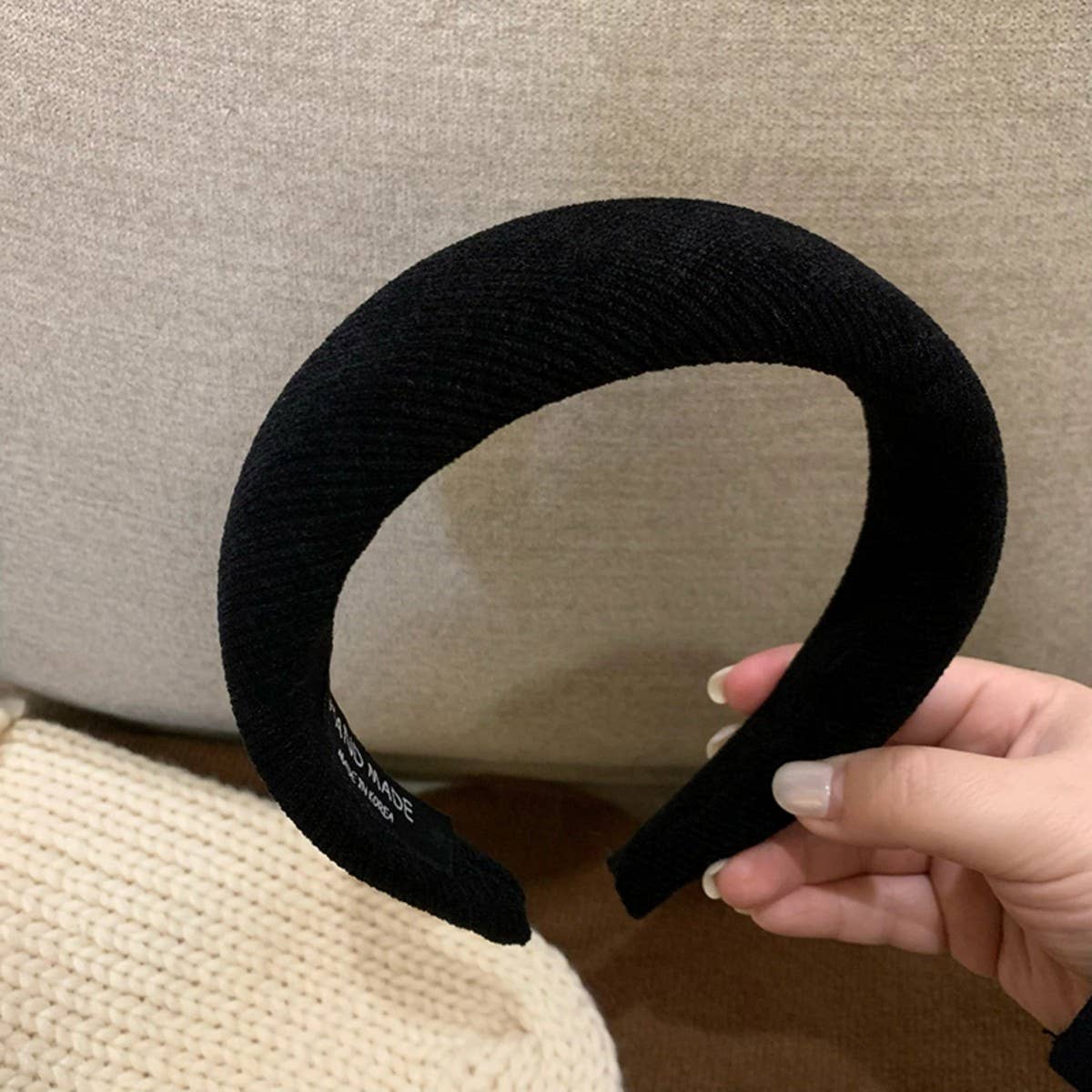 ACCITY - Wholesale Fashion Headband - Women's - Ribbed Sponge Wide Headband Retro Look_CWAHA081974