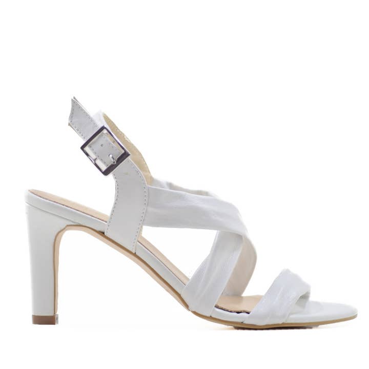 Elodie - Vente Talons hauts – femme - Sandale Victoria en cuir mixte avec talon de 8 cm3