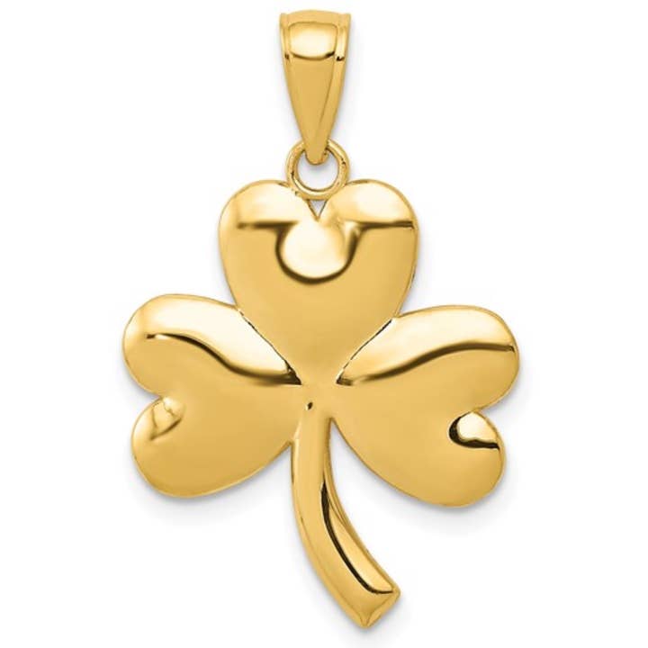 14k Yellow Gold Clover Pendant for wholesale by Giancarlos Fine Jewelry