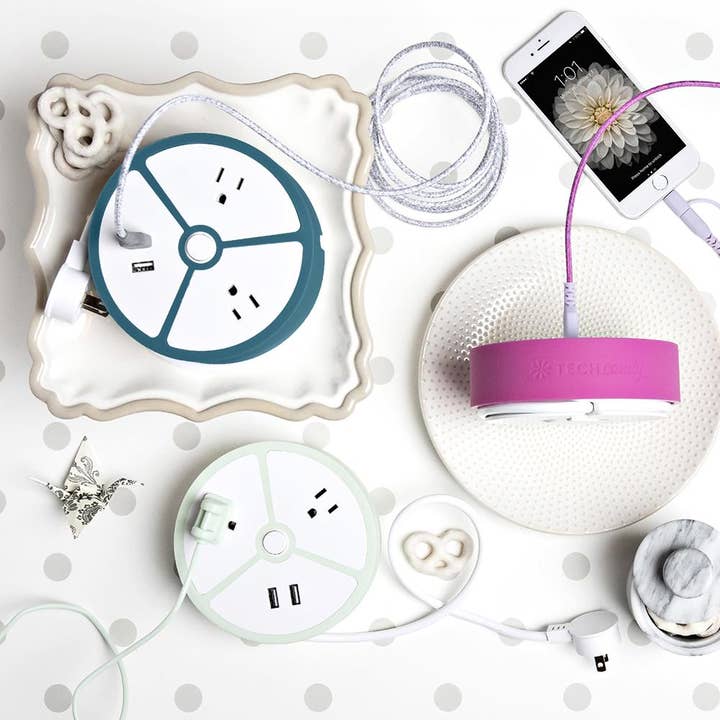 Tech Candy - Wholesale Charging Dock - POWER HOUSE OUTLET + USB CHARGING STATION : NAVY