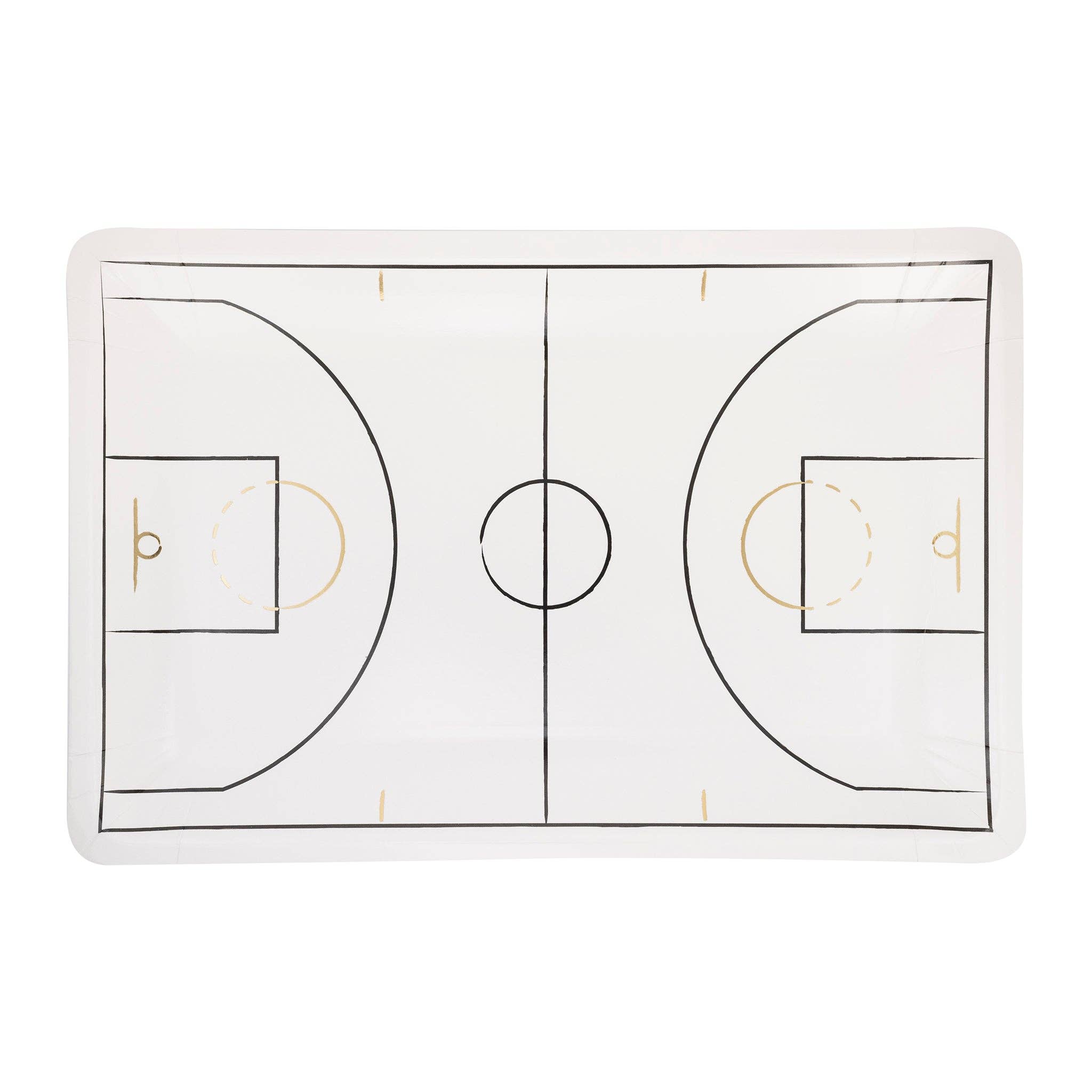 My Mind’s Eye - Wholesale Disposable Plate - BBL1041 - Basketball Court Shaped Paper Plate0
