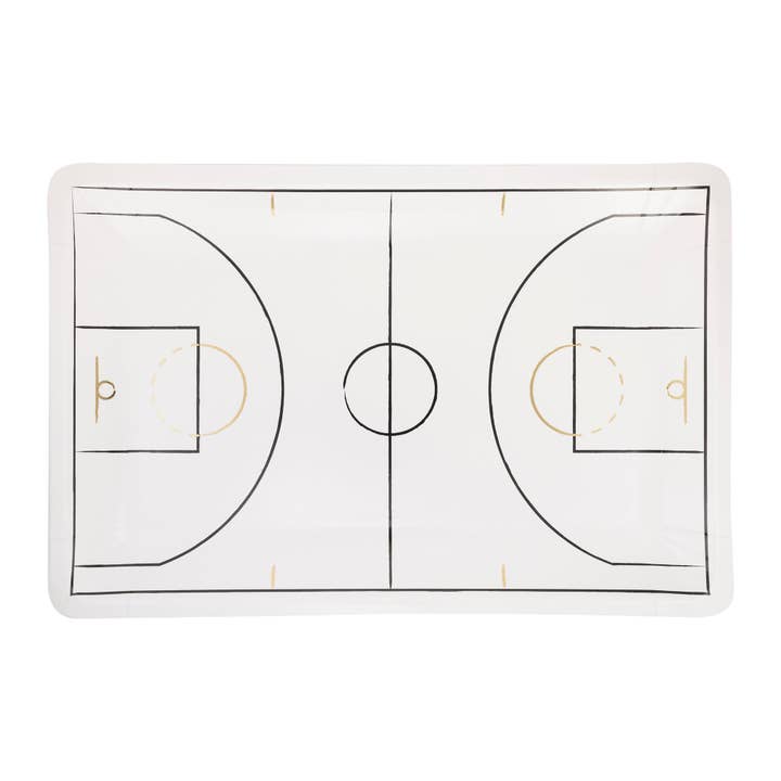 My Mind’s Eye - Wholesale Disposable Plate - BBL1041 - Basketball Court Shaped Paper Plate