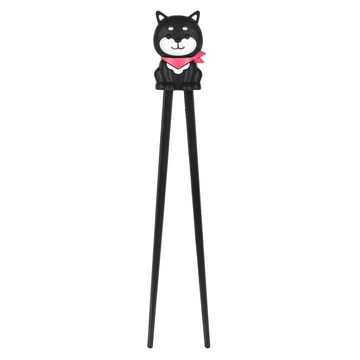 Urban Tokyo - Wholesale Chopsticks - Shiba Inu Training Chopsticks Black Silicone (6/24/480)