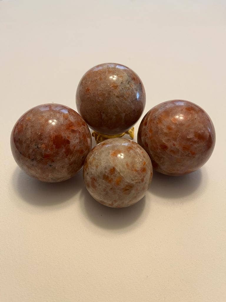 jiomind – Engroshandel Spirituelle sten og krystaller – Sunstone Crystal Sphere | Naturlig håndpoleret Sunstone8