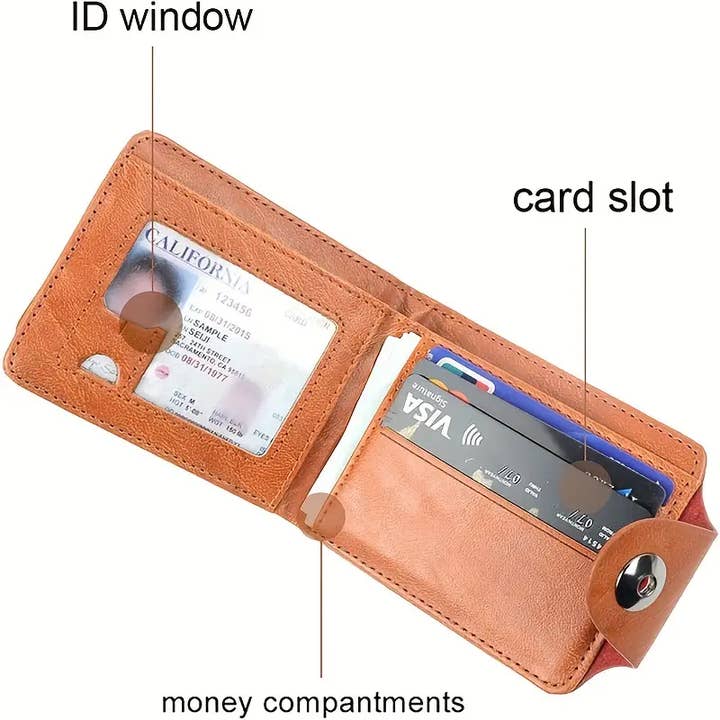 Magnifique Hearts - Wholesale Wallet - Men's - Men's US Dollar Bill Leather Bifold Wallet