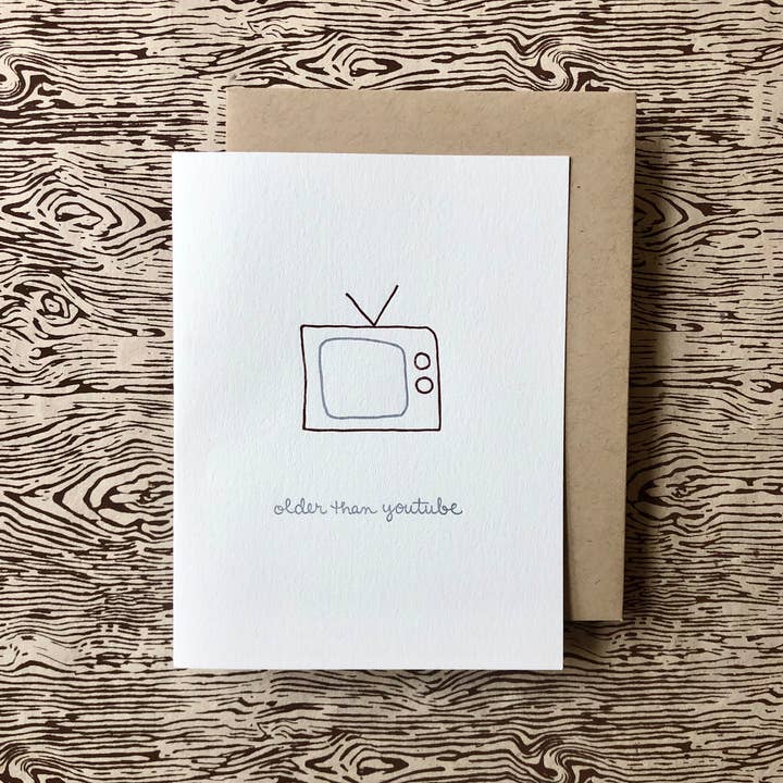 Albertine Press - Wholesale Birthday Card - Older Than Youtube Greeting Card