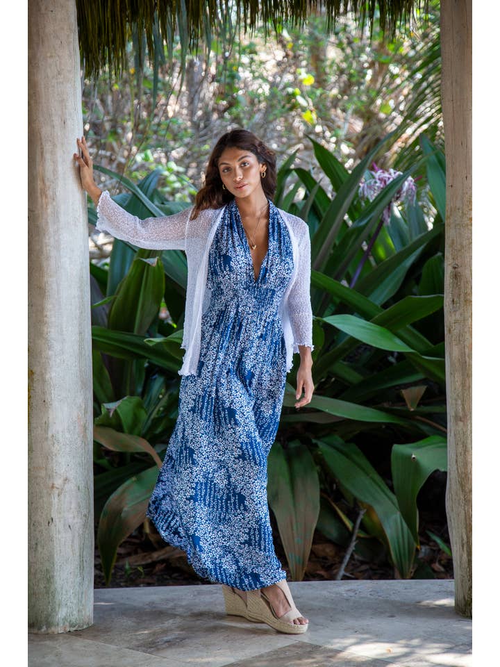 Bali Prema - Wholesale Cardigan - Women's - Summer Knit Sheer Cardigan Bolero Shrug Cover in White6