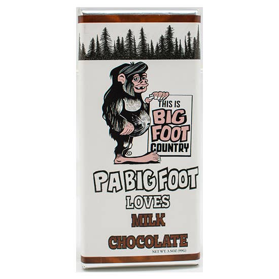 Spokandy Chocolatier - Wholesale Chocolate Bar - 3 oz Solid Milk Chocolate Bigfoot PA Bar