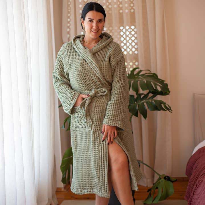 Vivamaison – Engroshandel Morgenkåbe - Unisex – Premium Vaflet Bomuld Badekåbe, Unisex Spa Komfort145