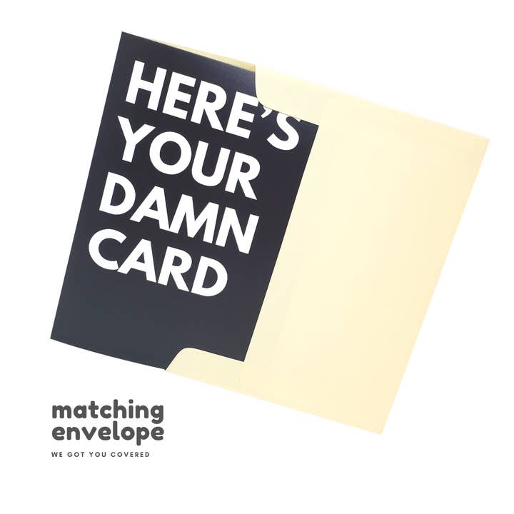 Sleazy Greetings - Wholesale Birthday Card - Here's Your Damn Card3