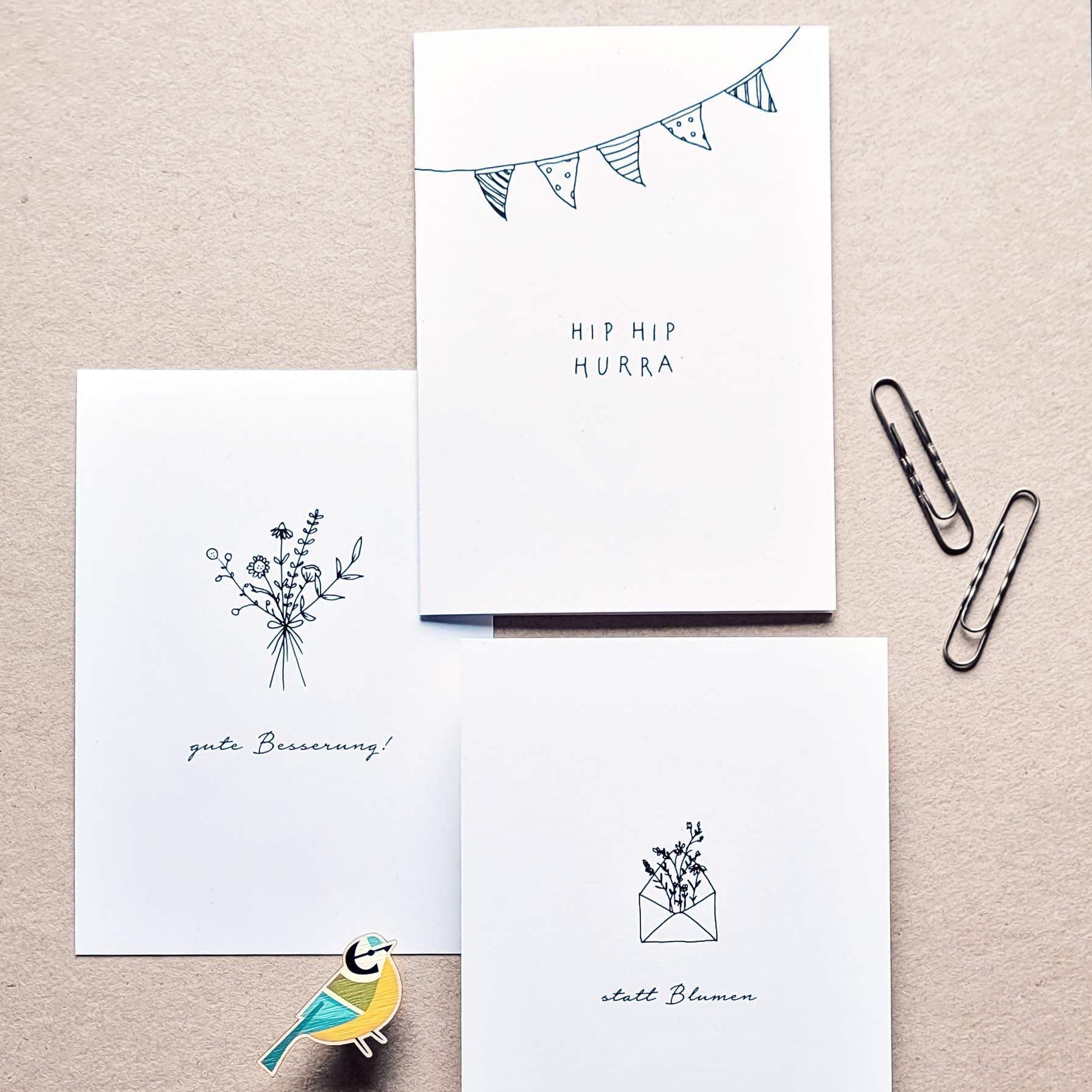 sonst noch was? – wholesale Vykort – Vykort « Gute Besserung / Get well soon » med blomstersketch1