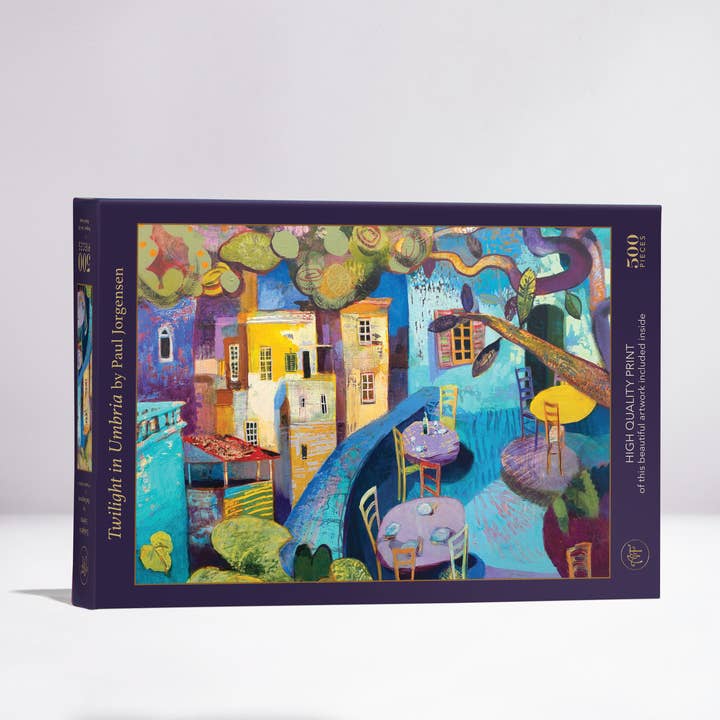 Art & Fable Puzzle Company, LLC - Wholesale Puzzle - Adult - NEW! Twilight in Umbria; 500-pc Velvet-Touch Jigsaw Puzzle