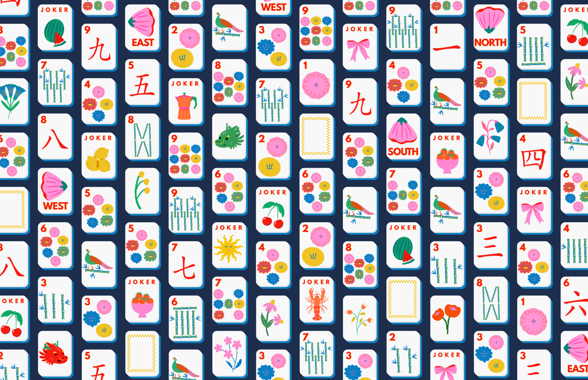 TAYLOR GRAY - Wholesale Decorative Tray - 11x17 MAHJONG MADNESS VOL 2 insert set of 108