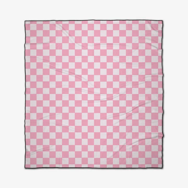 Geometry - Wholesale Picnic Blanket - Pink Checkers Beach Blanket
