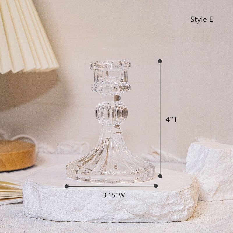Sweet Home Deco - Wholesale Candle Holder - Glass Candlestick Holders, Taper Candle Holders, Tabletop6