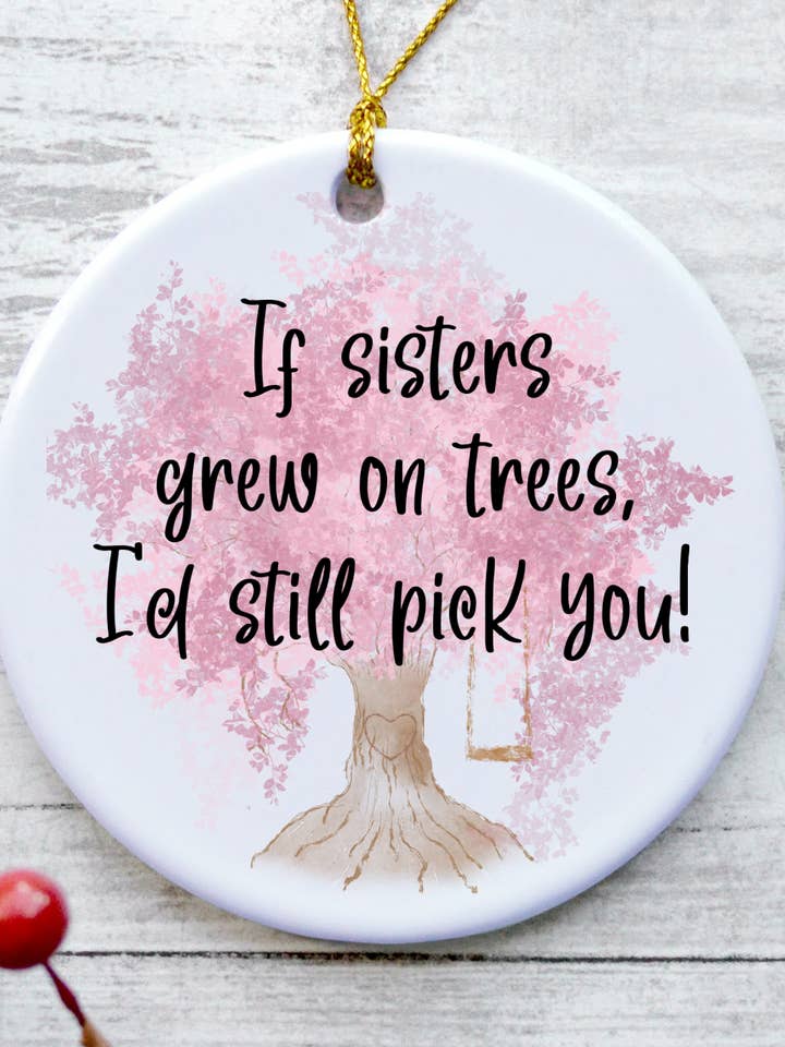 Sisters Ornament, Sister Christmas Gifts, Tree Ornament for wholesale by It's So Perfect