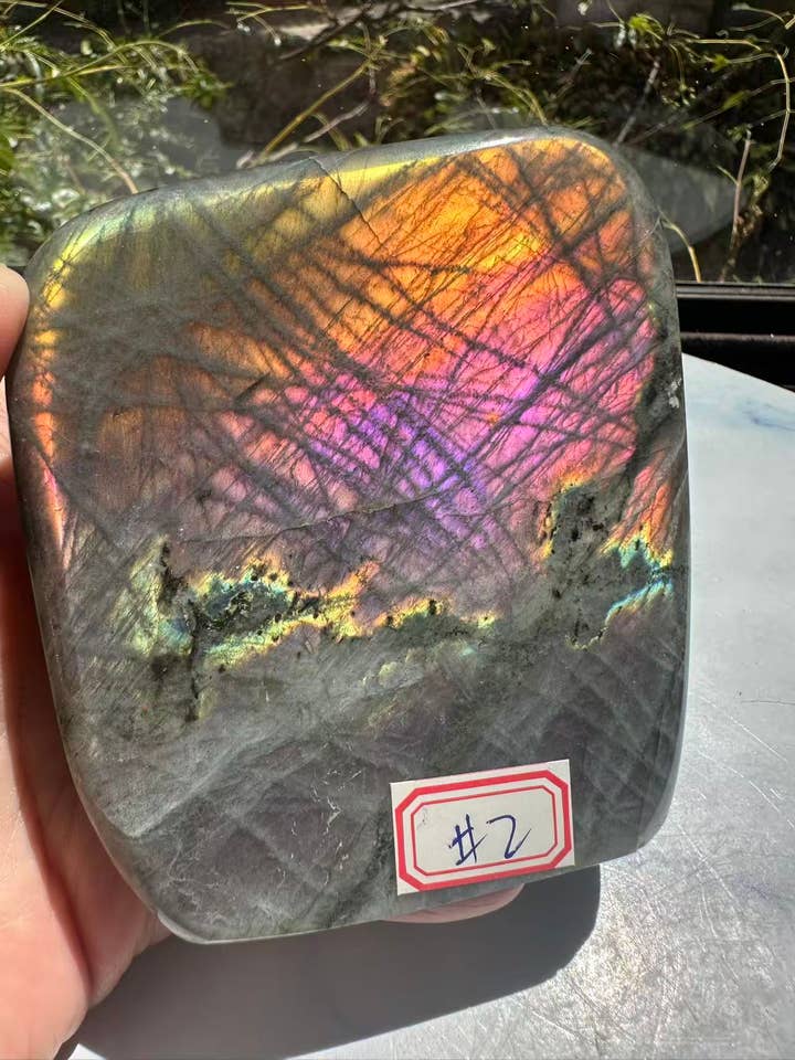 The Elusive Violet Flame: Rare Large Purple Labradorite Freeform #2 for wholesale by Moon Rituals