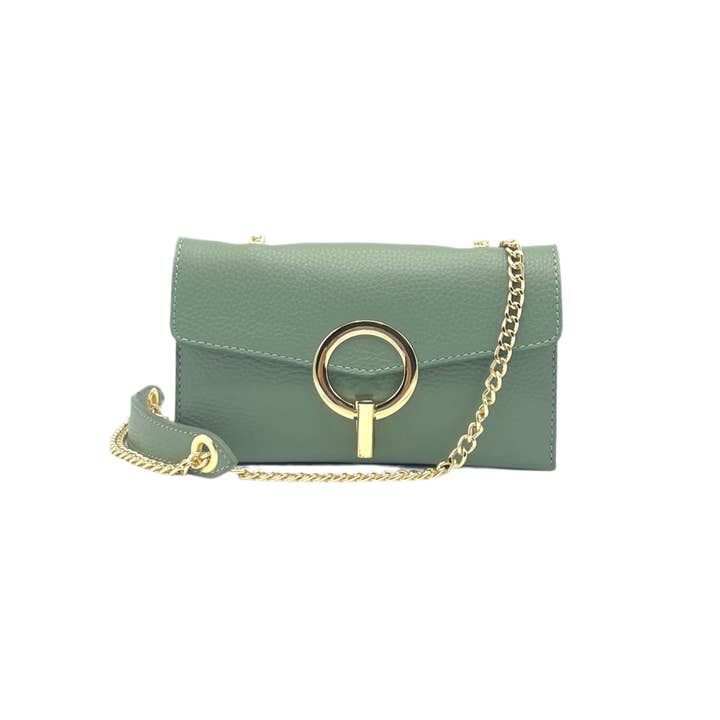 Suie Valentini srl - Wholesale Clutch Bag - Women's - Genuine leather mini clutch bag, Made in Italy, art. 112589