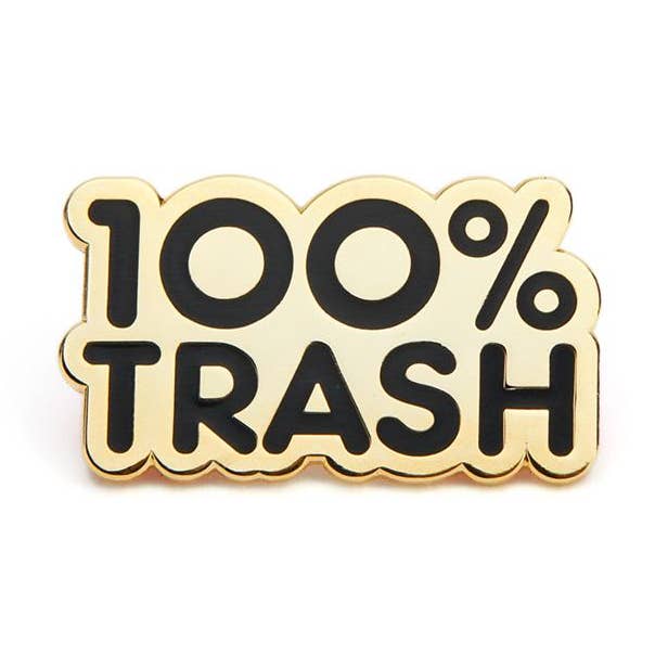 Alfiler negro con esmalte 100% basura para venta al por mayor de Disburst