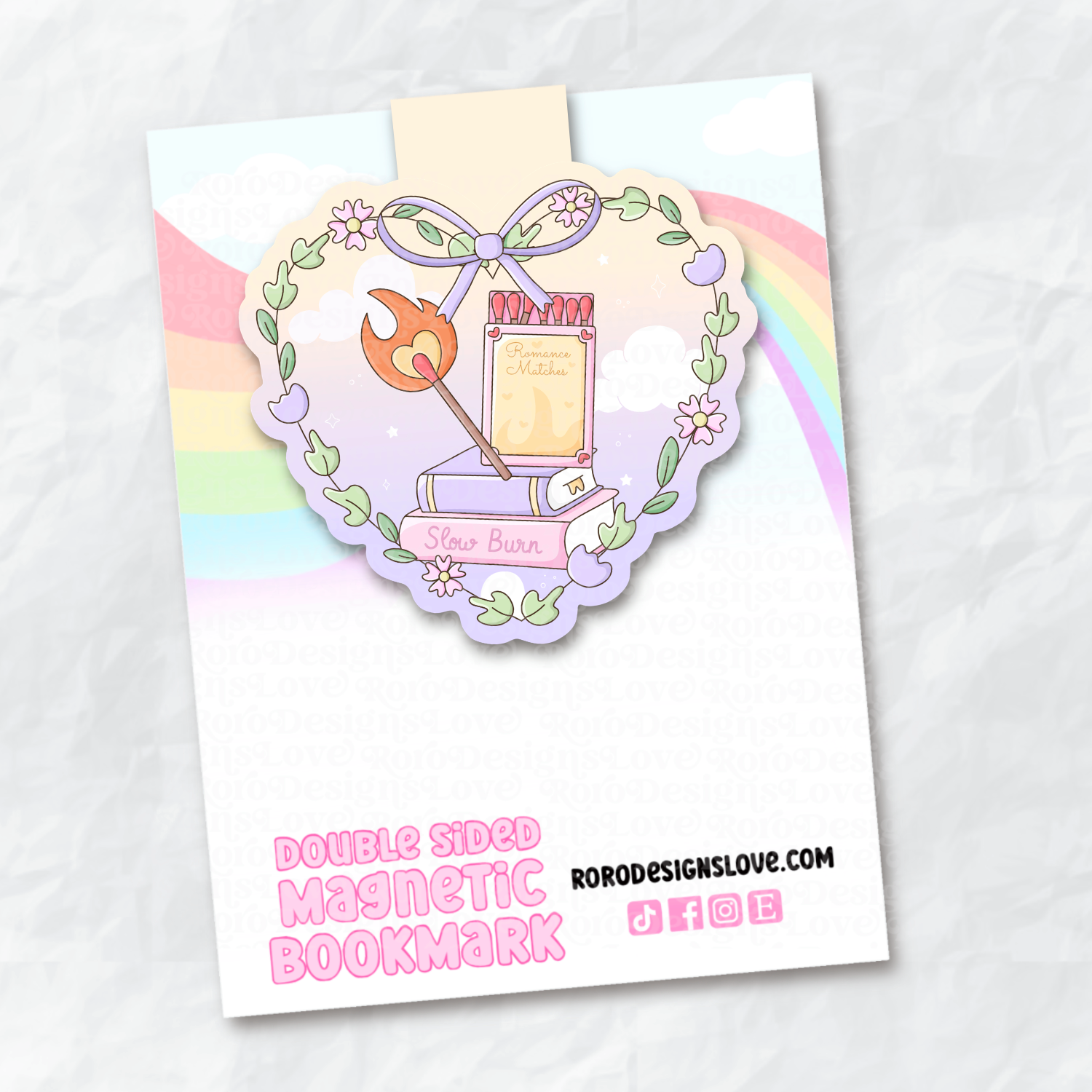 RoroDesignsLove - Wholesale Bookmark - Romance tropes magnetic bookmark set, bookish lovers gifts 3