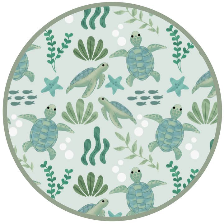 Green Save the Sea Turtles Boys Swim Trunks for wholesale on Faire7