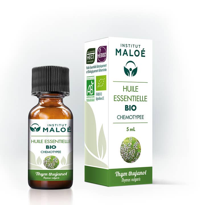 Institut Maloé - Vendita all'ingrosso Olio essenziale - Olio essenziale di timo con tujanolo biologico - 5 ml