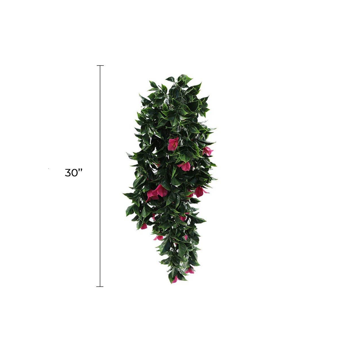 Designer Plants - Wholesale Artificial Flowers - (5 Pieces) Vibrant Pink Hanging Artificial Bougainvillea Plant, UV Resistant 30"1