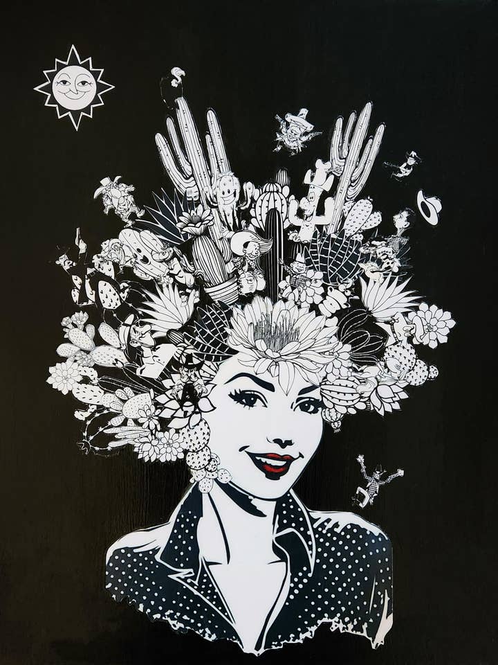 Black and White Acrylic Print for wholesale by Laura Gruici Art