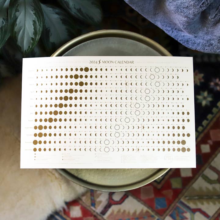 Taming the Tangle - Wholesale Calendar - Golden Hour 2026 Moon Calendar poster, limited edition