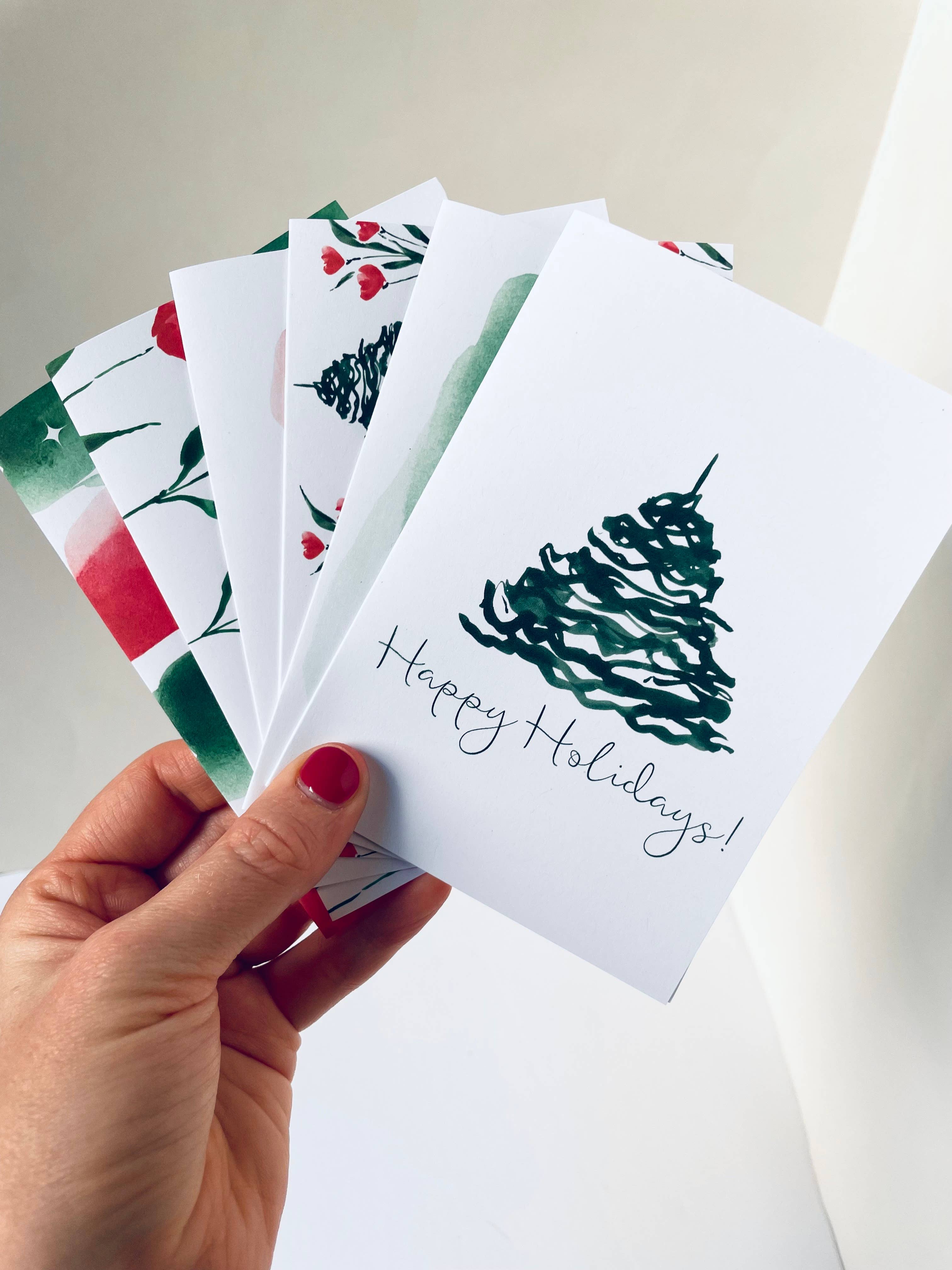 Atelier By Cat - Vente Cartes de Noël - Cartes de Noël amusantes, cartes-notes Tis The Season, 100 % recyclées0