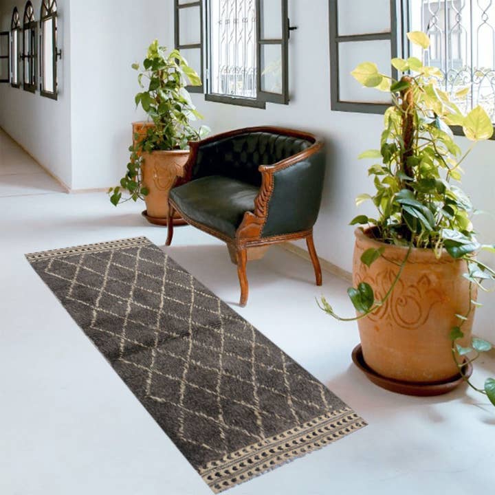 Weicher handgeknüpfter Teppich, Berber, Grau für den Großhandel von Fybernots