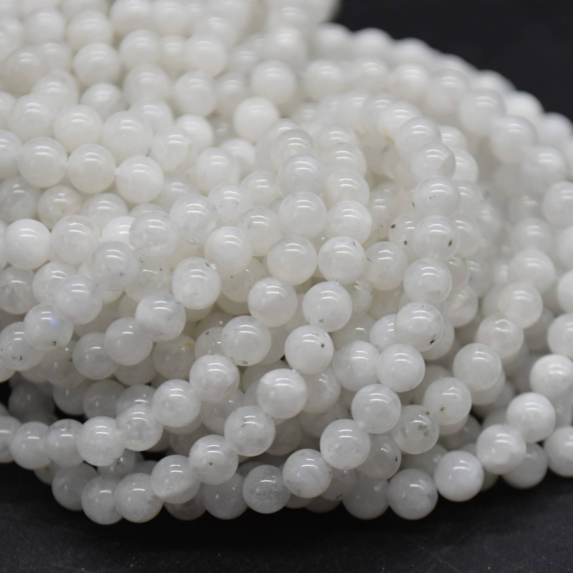 Oriental Direct Craft Supplies - Wholesale Beads - Grade A Natural Rainbow Moonstone Round Beads10