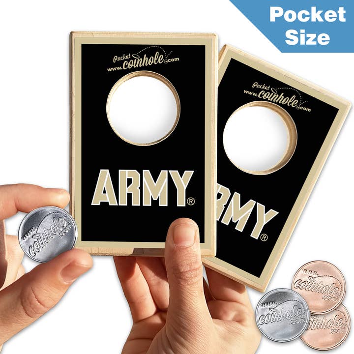 US Military Academy ARMY POCKET Coinhole® for wholesale by Coinhole