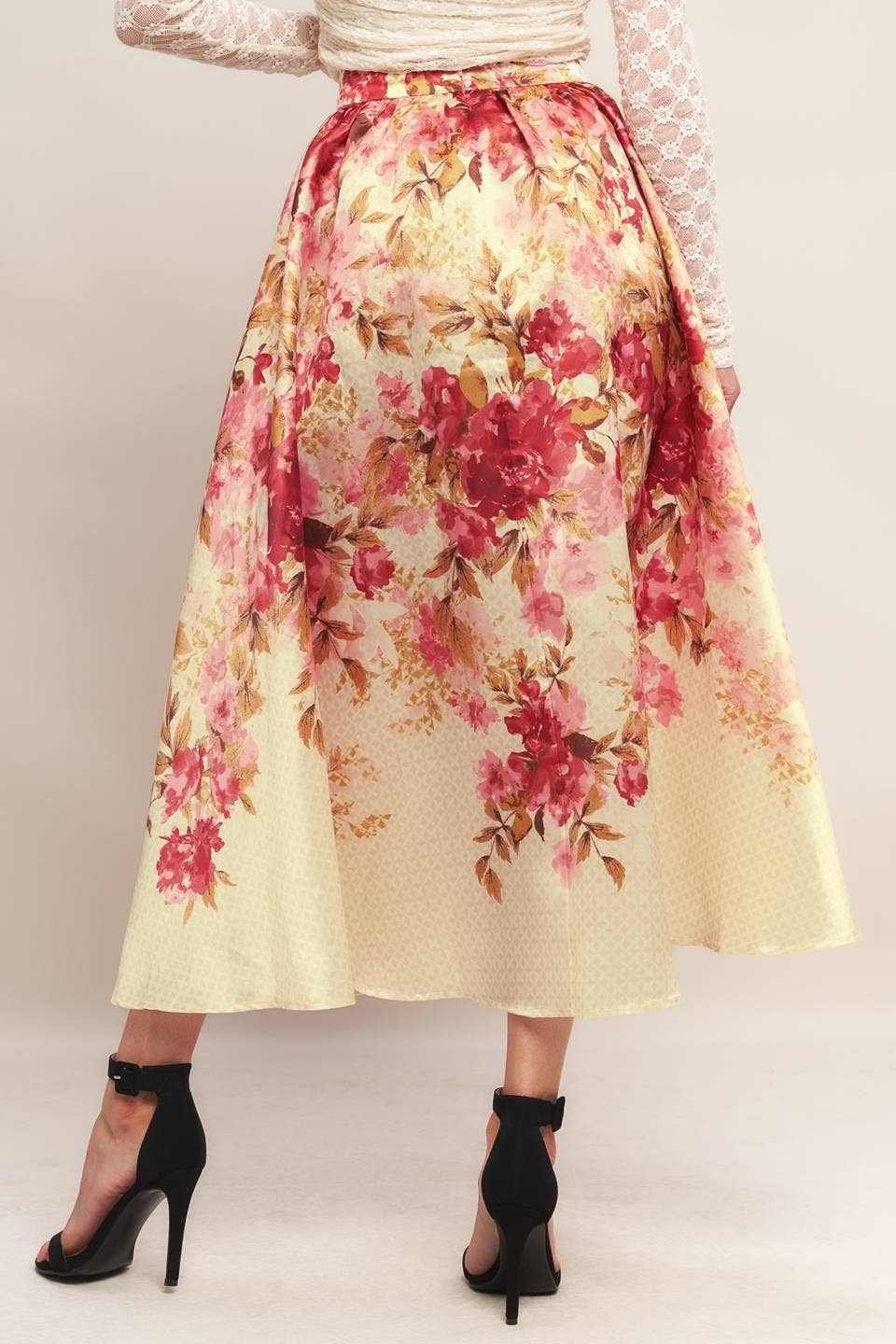 IVORY A printed woven full midi skirt - IK7705 for wholesale on Faire2