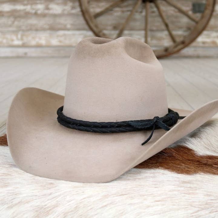 Willow Lane Hat Co. – wholesale Hat accessory – men's – Black Braided Leather Hat Band