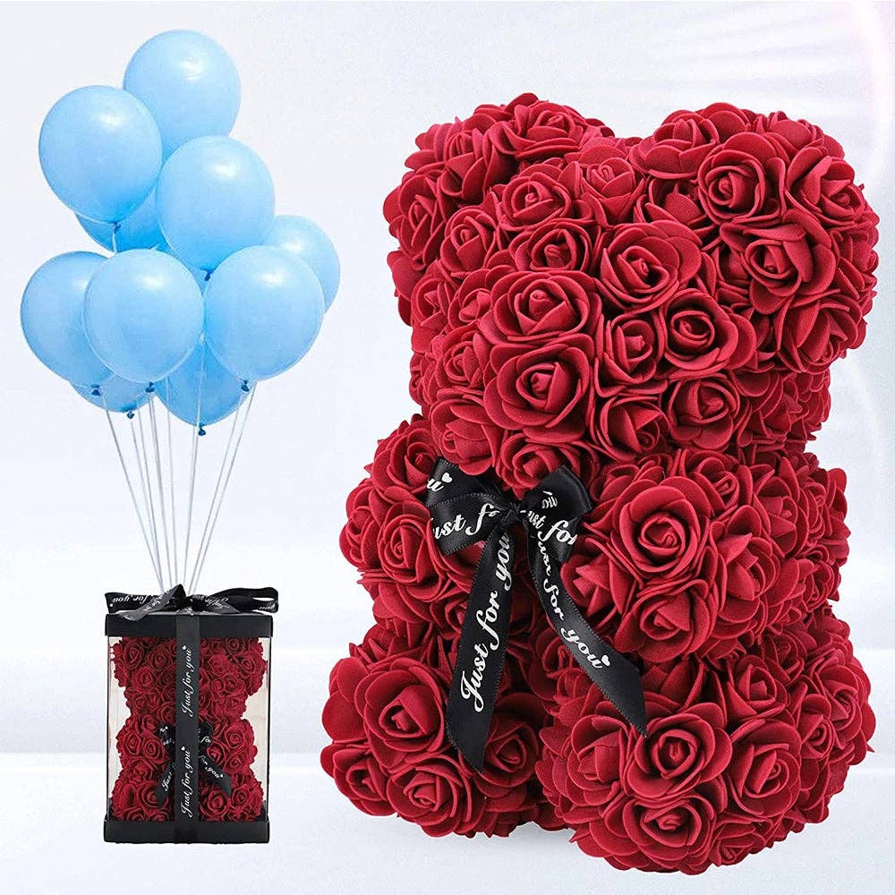 Fashion Quality Boutik – wholesale Artificial flowers – Rose Bear - Rose Flower Bear Hand Made Rose Teddy Bear5