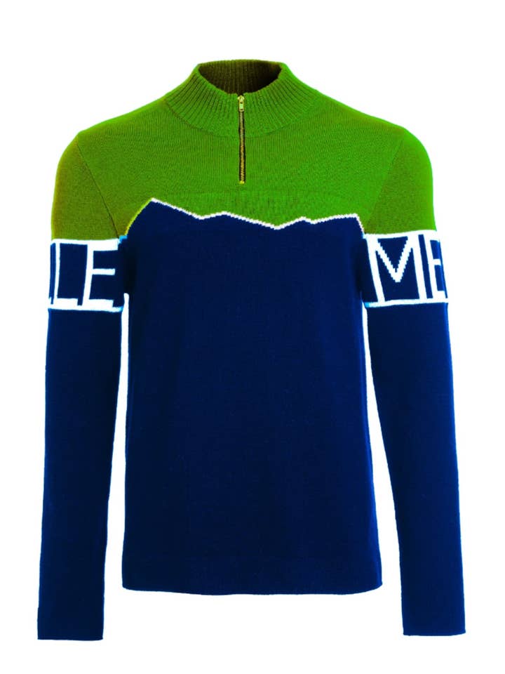 Merino Super Fine Mountain Print Sweater for wholesale by Bellemere