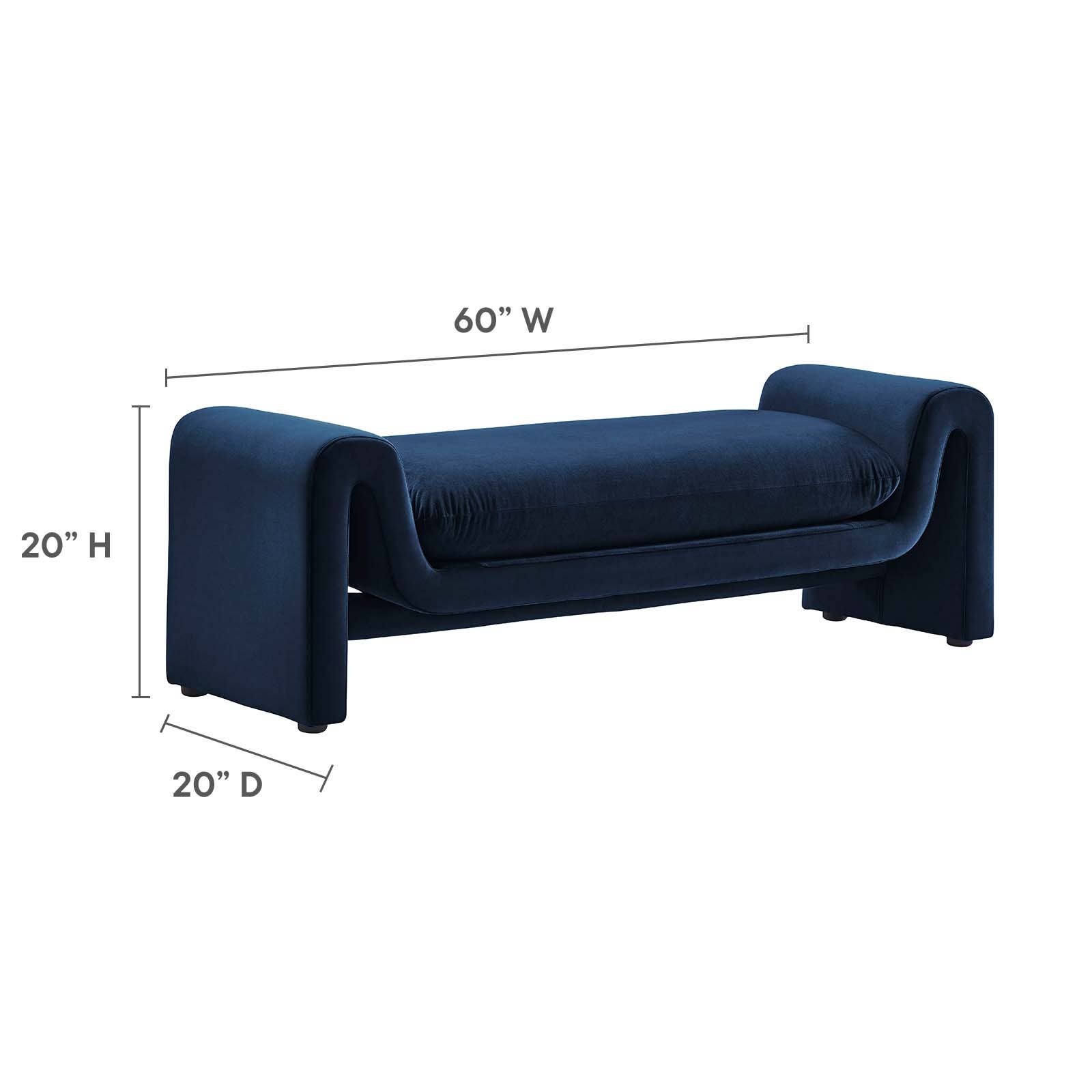 Modway - Wholesale Bench - Waverly Performance Velvet Bench5
